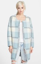 Thumbnail for your product : J.o.a. Plaid Cardigan Coat
