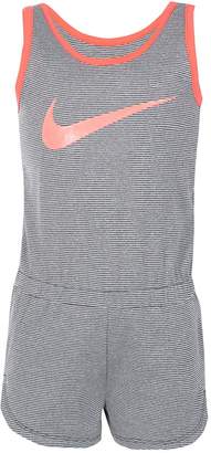 Nike Younger Girl Stripe Romper Suit - Grey Heather