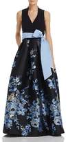 Thumbnail for your product : Eliza J Belted Floral Ball Gown