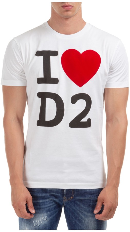 DSQUARED2 Heart D2 T-shirt - ShopStyle