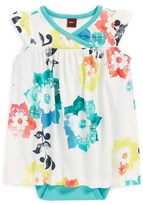 Thumbnail for your product : Tea Collection 'Sandcastle Flower' Dress Bodysuit (Baby Girls)
