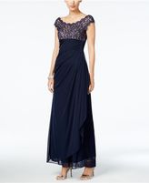 Thumbnail for your product : Xscape Evenings Lace-Bodice Draped Gown