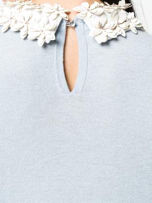 Steffen Schraut floral collar jumper