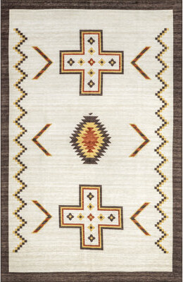Colbie SpinClean Tribal Machine Washable Area Rug