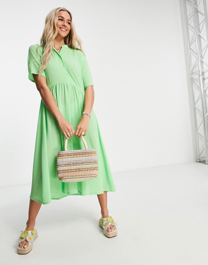 Monki Green Women's Dresses | ShopStyle