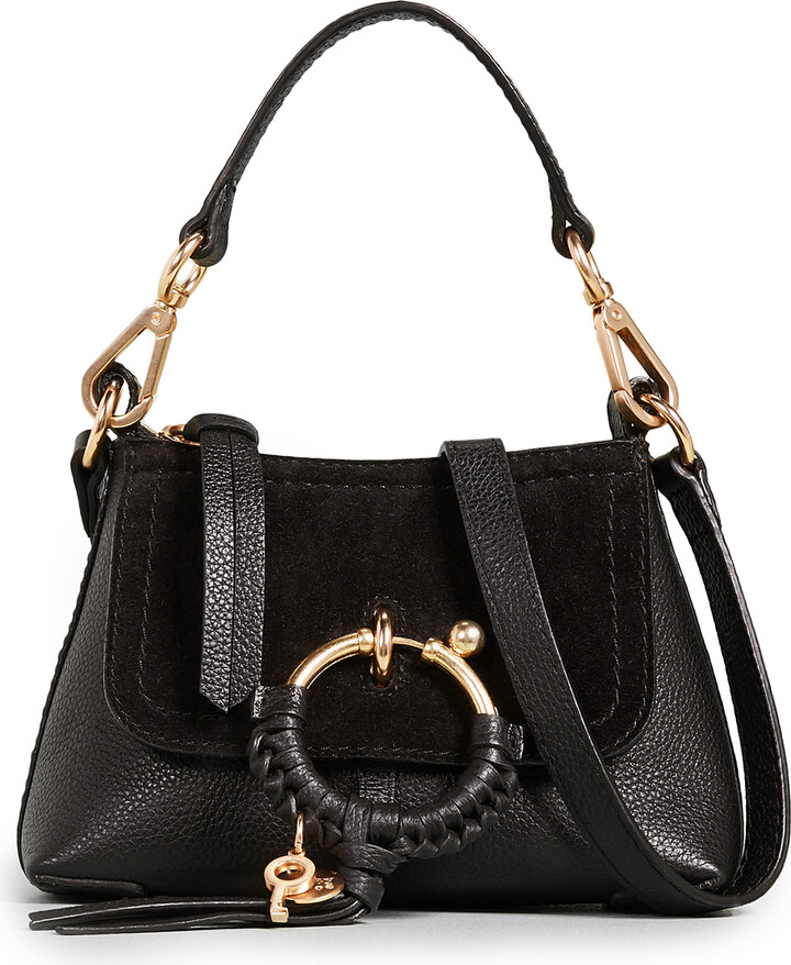 See By Chloé Joan Mini Suede-paneled Textured-leather Shoulder Bag