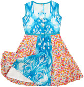 Thumbnail for your product : Oscar de la Renta Sleeveless printed poplin dress