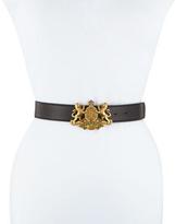 Thumbnail for your product : Ralph Lauren Collection Lion Crest Calf Leather Belt