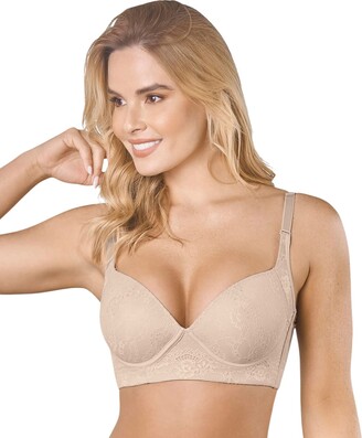 Women Sexy Lace Front Button Shaping Cup Shoulder Strap Large Size  Underwire Bra Extra Large Bras, Beige, 44 : : Clothing, Shoes &  Accessories