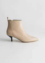 Thumbnail for your product : Leather Kitten Heel Boots