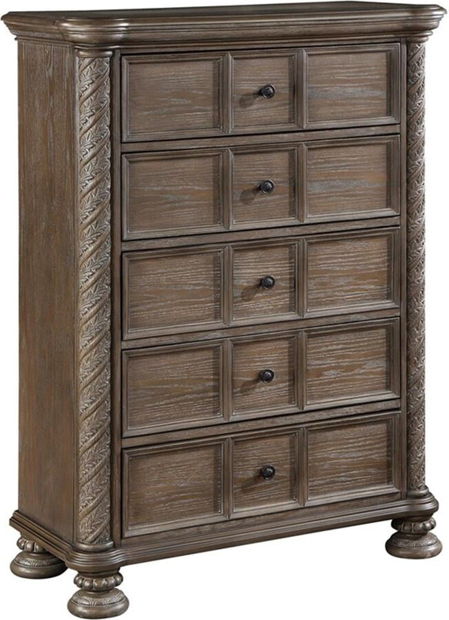 Coaster Fine Furniture Coaster Emmett 5-drawer Traditional Rectangular Wood Chest in Walnut