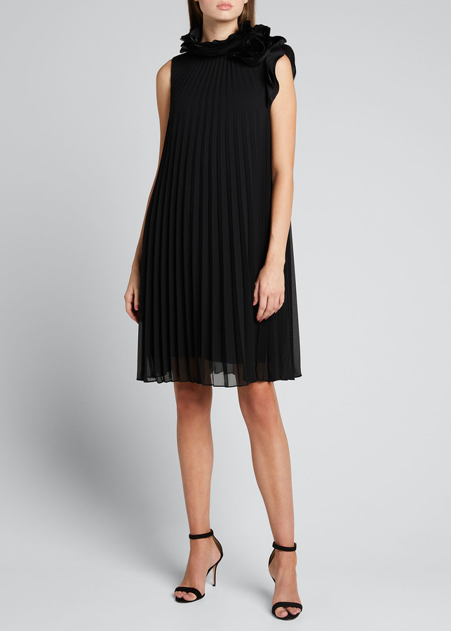 trapeze cocktail dress with sleeves