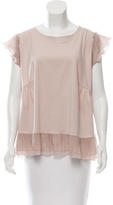 Thumbnail for your product : Miu Miu Silk-Trimmed Swing Top