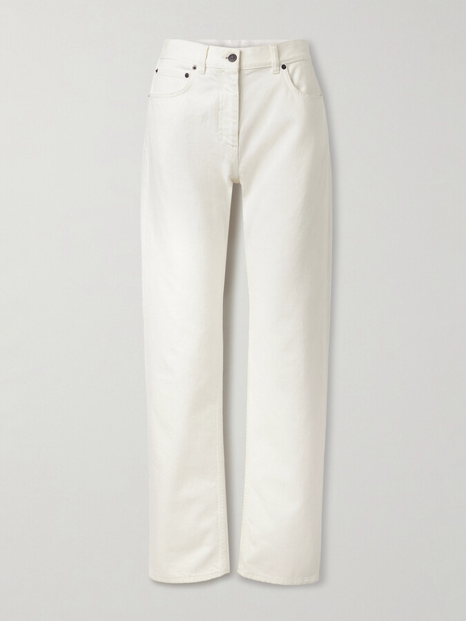 The Row Burty Low-rise Straight-leg Jeans - White