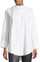 Thumbnail for your product : Joseph Lenno Button-Front Cotton Shirt w/ Selvedge Stripe
