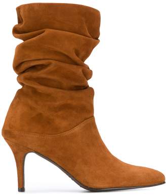 Stuart Weitzman ruched ankle boots