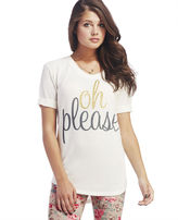 Thumbnail for your product : Wet Seal Oh Please V-Neck Tee