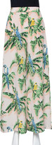 Thumbnail for your product : Stella McCartney Pastel Pink Printed Silk Palazzo Trousers S