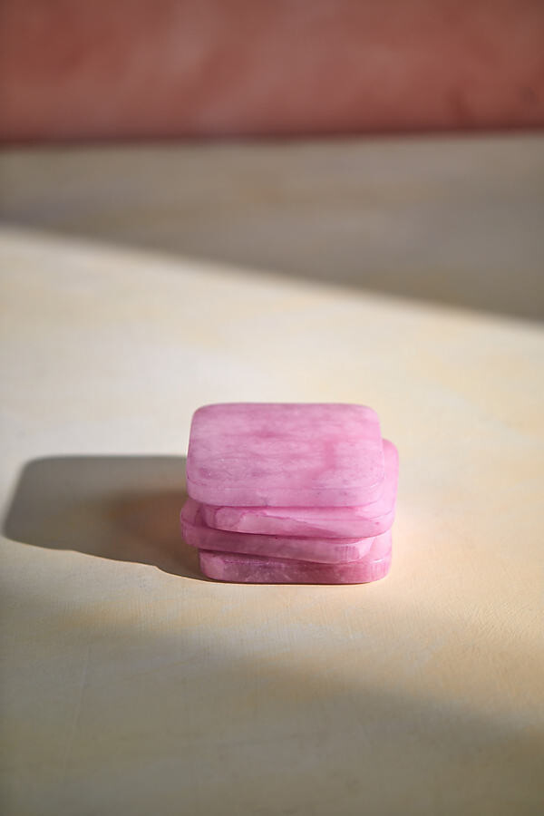 Dyed Alabaster Square Coasters