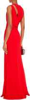 Thumbnail for your product : Alexander McQueen Cutout Draped Crepe Gown
