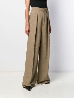 AMI Paris Wide Fit Pleated Trousers
