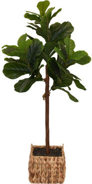48'' Artificial Fiddle Leaf Fig Tree in Basket