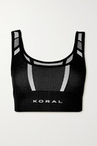 Thumbnail for your product : Koral Maren Ribbed Stretch-jersey Sports Bra - Black - x small