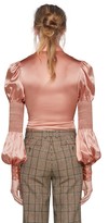 Thumbnail for your product : Gucci Silk satin shirt with puff sleeves
