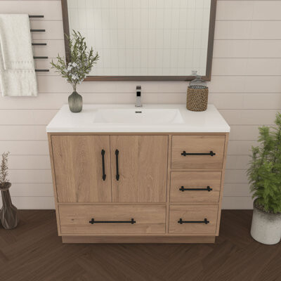 Mebo Victoria 41.7'' Single Bathroom Vanity with Top