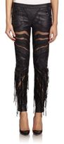 Thumbnail for your product : Haute Hippie Embellished Faux Leather Pants