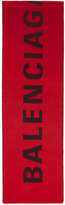 Thumbnail for your product : Balenciaga Red and Black Logo Scarf