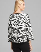 Thumbnail for your product : Joan Vass Reversible Animal Pullover