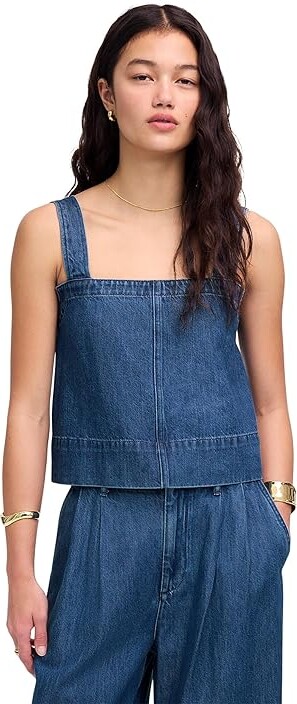 (取寄) メイドウェル レディース クロップ スイング トップ イン ウォッシュ Madewell women Crop Swing Top In Mcnair Wash Mcnair Wash Madewell Crop Swing Top In Mcnair Wash Women's Clothing Mcnair