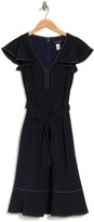 Thumbnail for your product : Donna Morgan Ruffle Sleeve Tie Waist Dress
