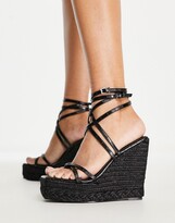 Thumbnail for your product : SIMMI Shoes Simmi London espadrille wedge sandals in black