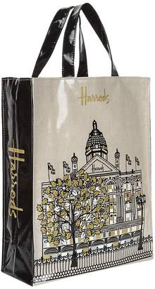 Harrods Metallic Windows Medium Shopper Bag