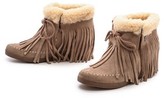 Thumbnail for your product : Koolaburra Fringe Moccasin Wedge Booties