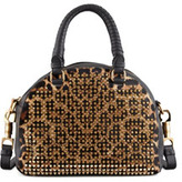 Thumbnail for your product : Christian Louboutin Panettone Small Spiked Leopard-Print Satchel Bag