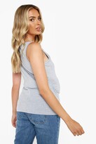 Thumbnail for your product : boohoo Maternity V Neck Wide Strap Jersey Cami Top