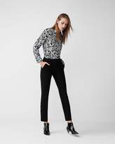Thumbnail for your product : Express Mid Rise Ruffle Pocket Columnist Ankle Pant