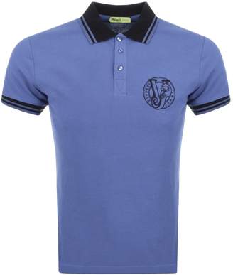 Versace Jeans Short Sleeved Polo T Shirt Navy