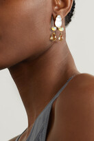 Thumbnail for your product : Lito Gioia Large 14-karat Gold, Quartz, Mother-of-pearl And Opal Earrings - One size