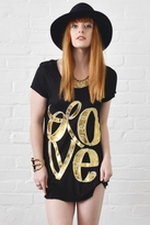 Thumbnail for your product : Lauren Moshi Piper Love Bracelet Swing Tee in Black