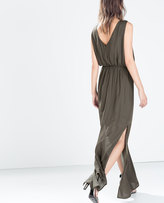 Thumbnail for your product : Zara 29489 Pleated Low-Cut Maxi Dress