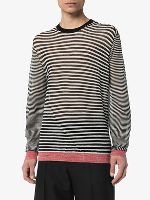 Ann Demeulemeester Striped Wool Sweater