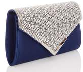 Thumbnail for your product : Quiz Navy Jewel Cluster Envelope Bag