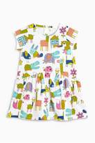 Thumbnail for your product : Next Girls Yellow Slogan Jersey Pocket Dress (0mths-2yrs)