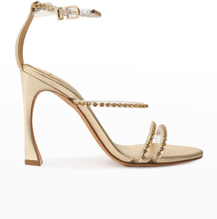 three strap black heels