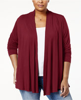 Thumbnail for your product : Karen Scott Plus Size Cascade-Front Cardigan, Created for Macy's