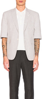 Thumbnail for your product : Thom Browne Short Sleeve Seersucker Blazer